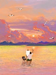 我在比赛现场焚烧参赛画作后，学姐却急了
